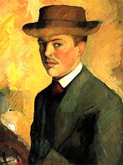 August Macke Autoportret z kapeluszem