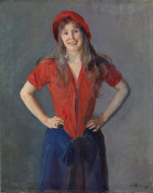 Christian Krohg - Portrait of the Painter Oda Krohg, b. Lasson - Google Art Project