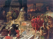Neron kontempluje pożar Rzymu
