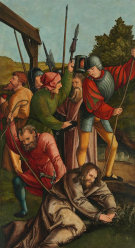 Hans Schäufelin, Christgartner Altar: Upadek Chrystusa nad potokiem Cedron 